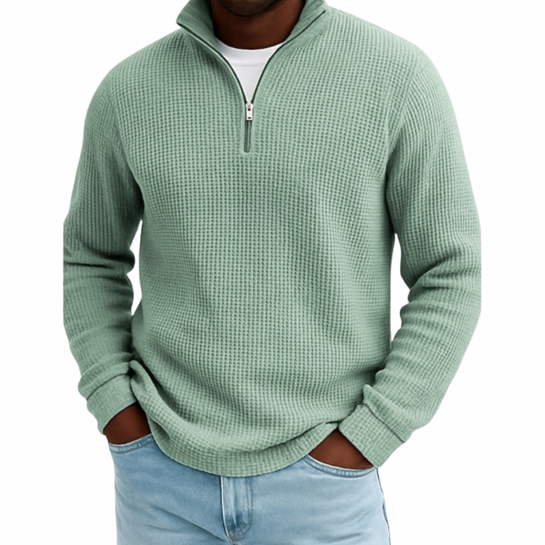 Patrick | Textured Quarter-Zip Polo