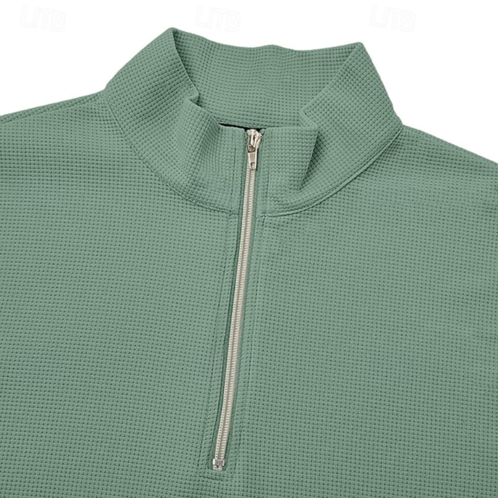 Patrick | Textured Quarter-Zip Polo