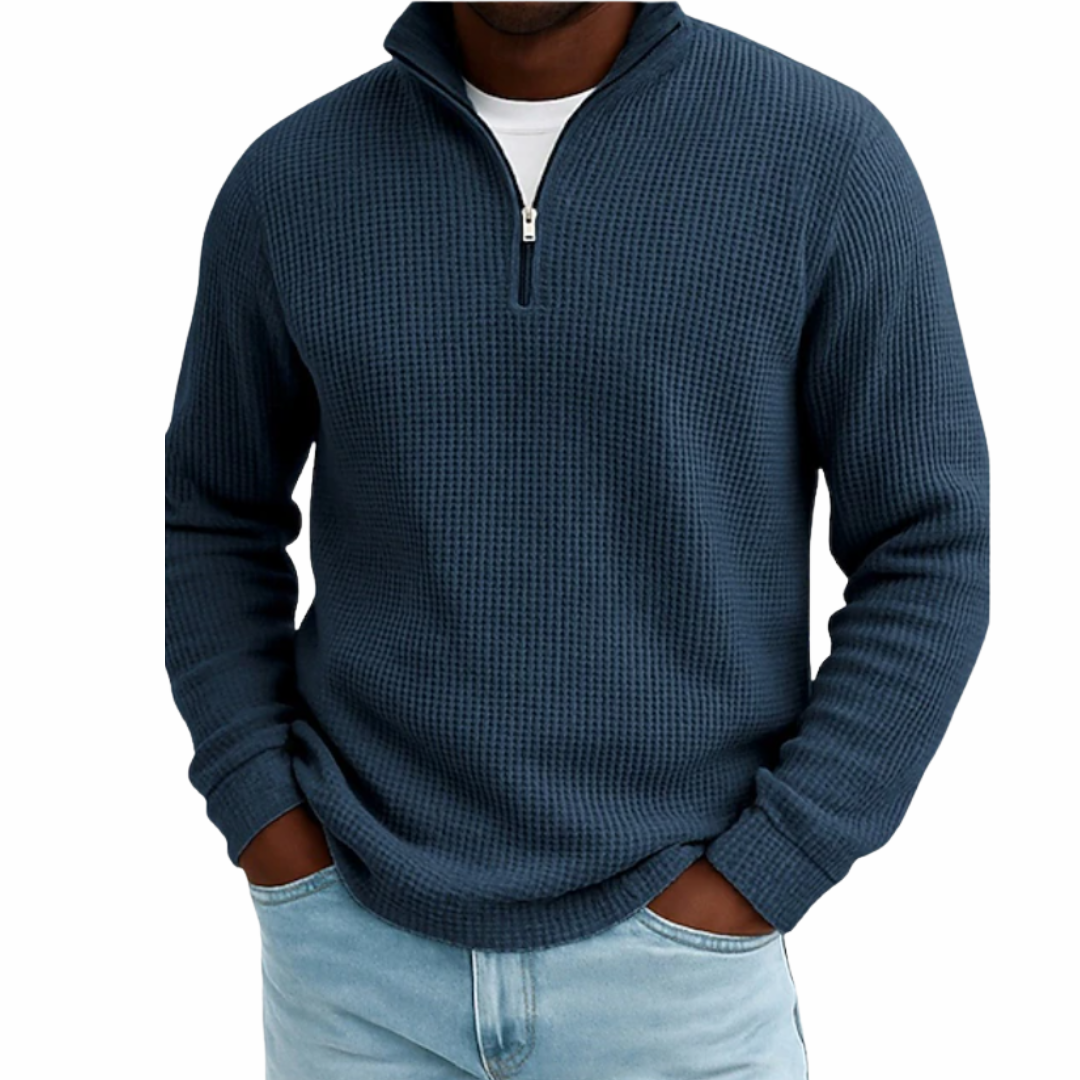 Patrick | Textured Quarter-Zip Polo