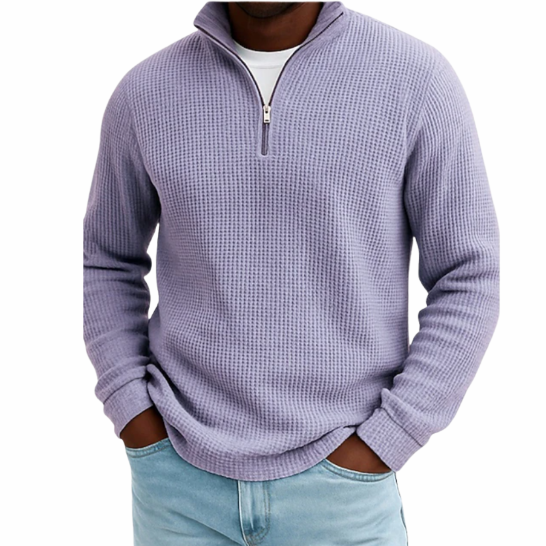 Patrick | Textured Quarter-Zip Polo