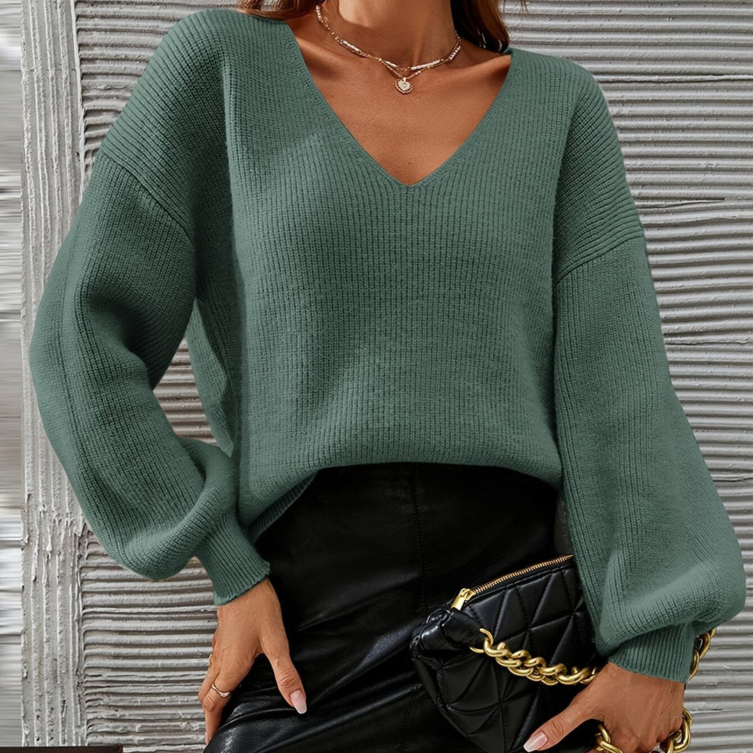 June | Ribbed V-Neck Sweater
