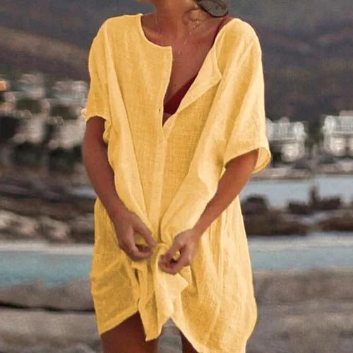 Anjini | Loose Beach Dress with Short Sleeves