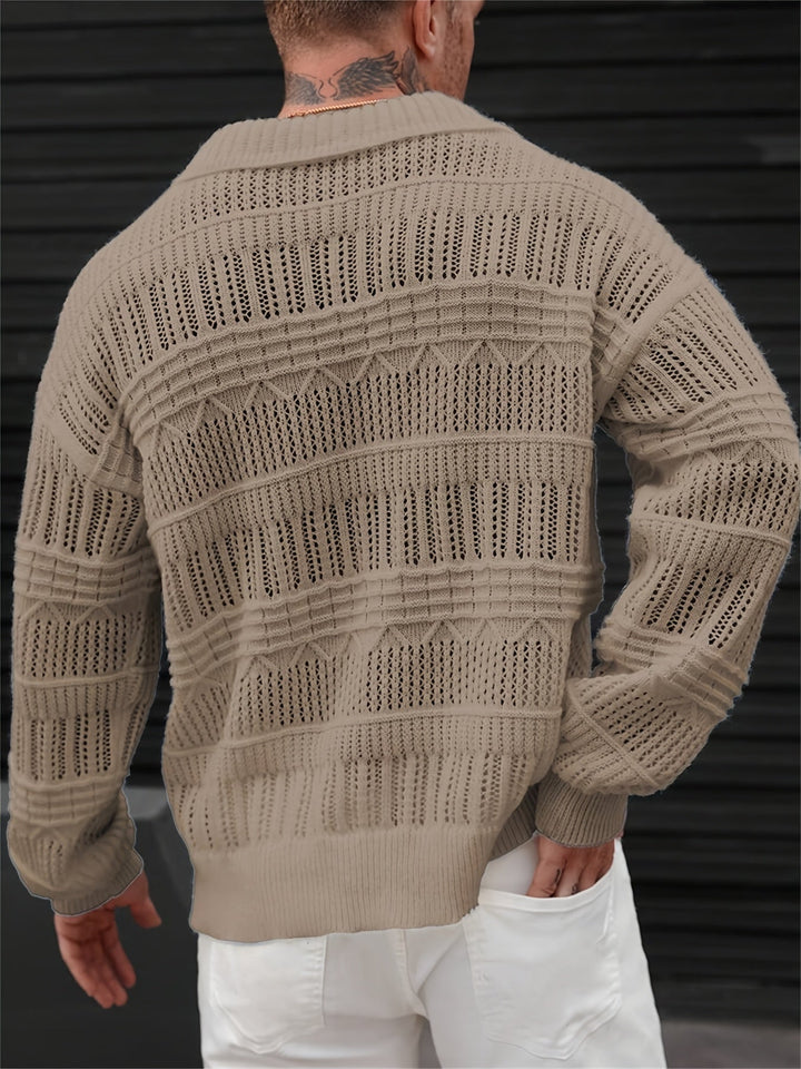 Wesley | Long-Sleeve Sweater with Cut Design