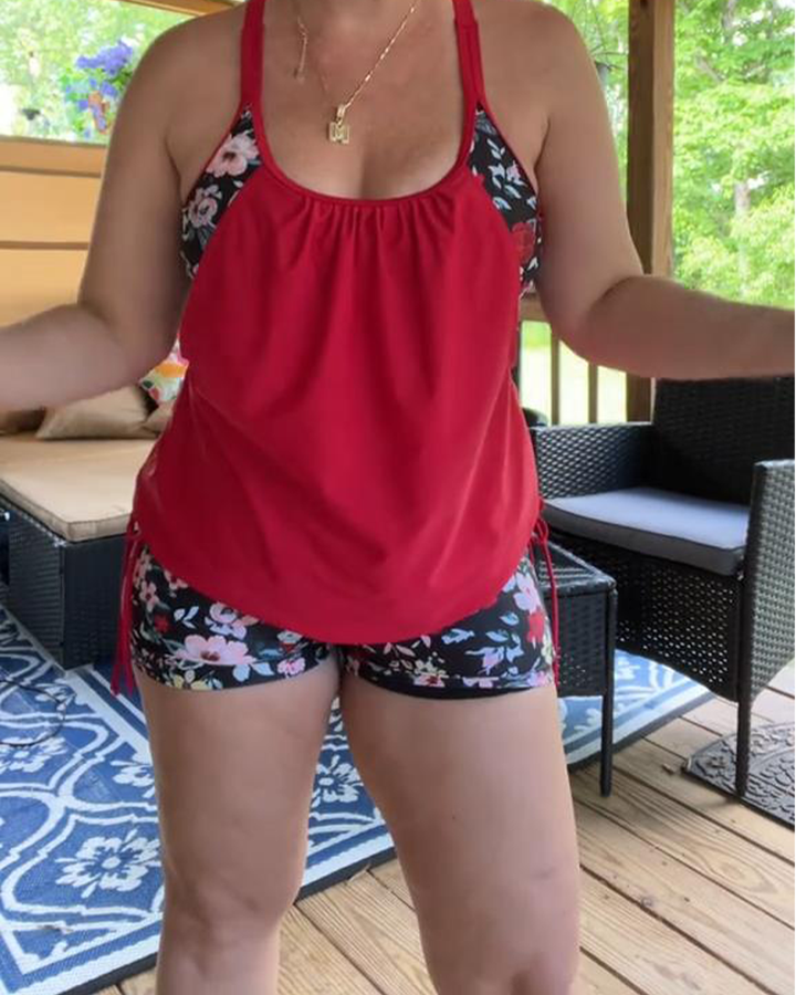 Printed Swimwear with Boxer Straps