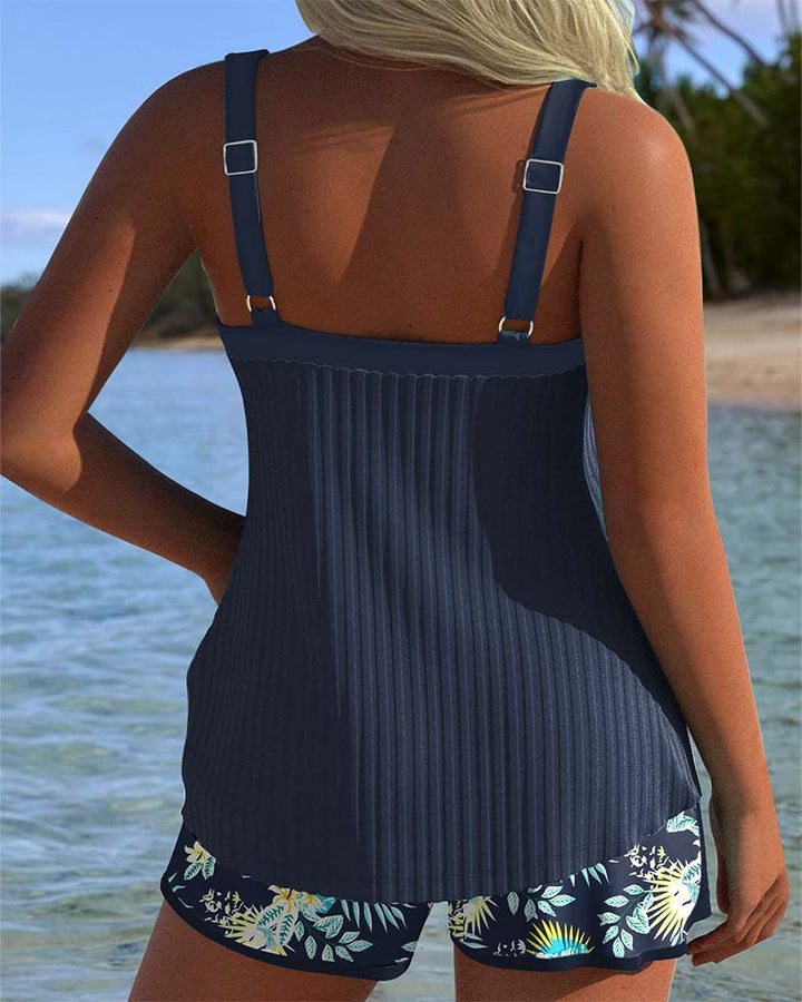 Striped Two-Piece Beach Tankini