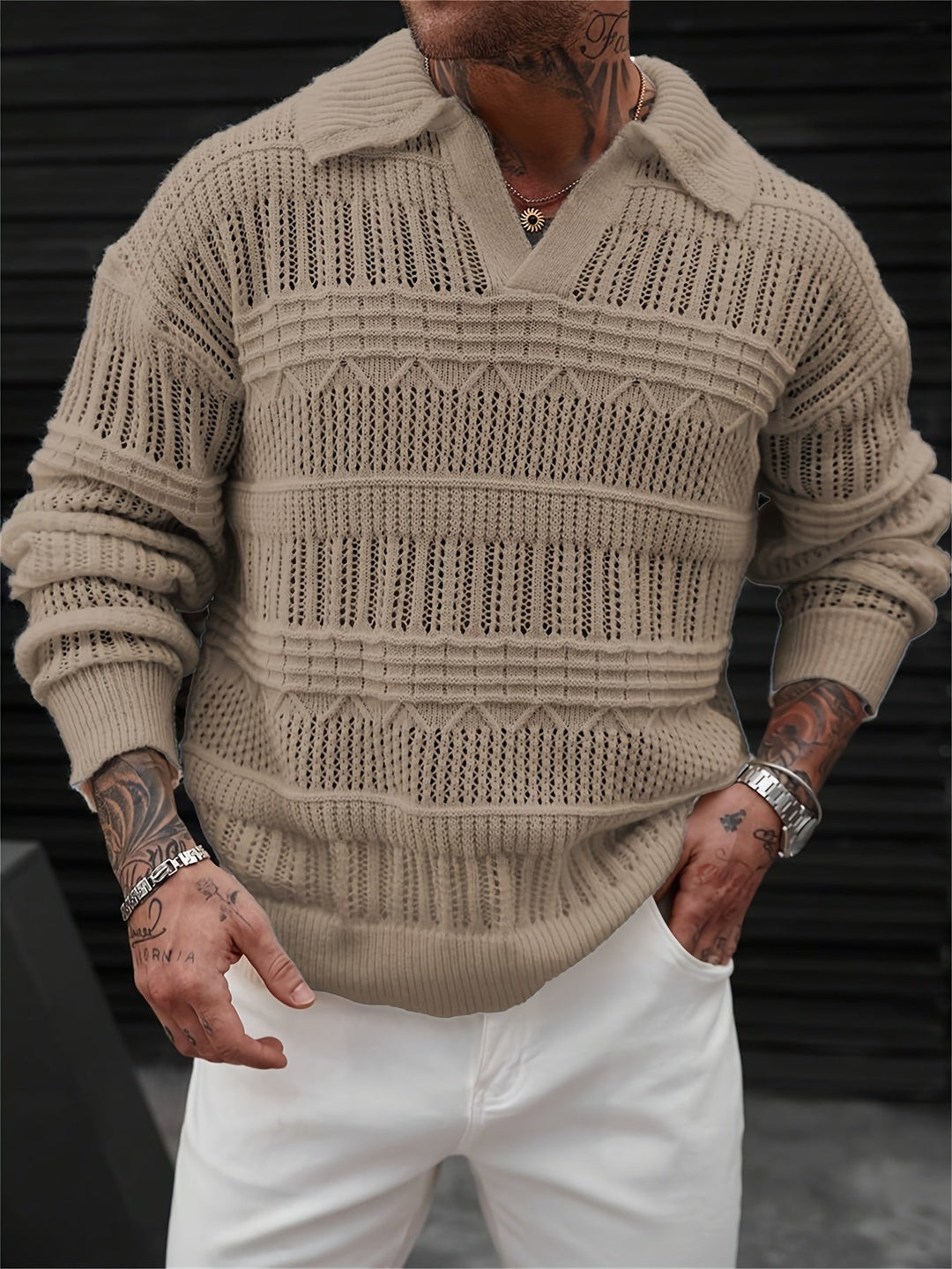 Wesley | Long-Sleeve Sweater with Cut Design