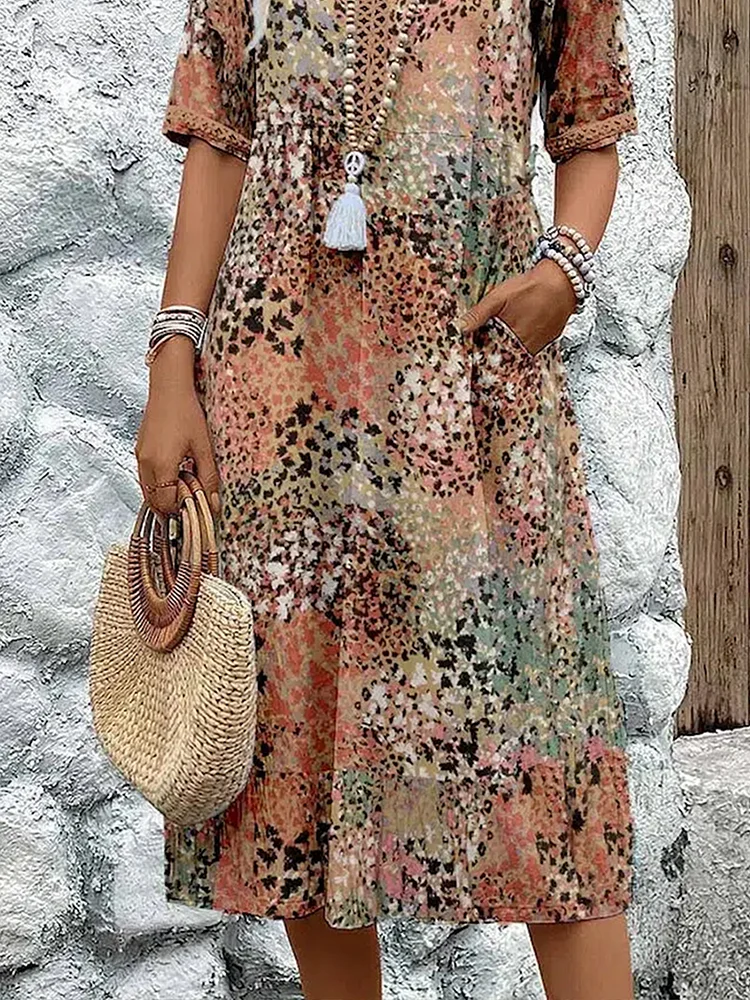 Andrea | Vibrant Midi Dress
