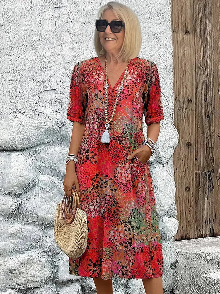 Andrea | Vibrant Midi Dress