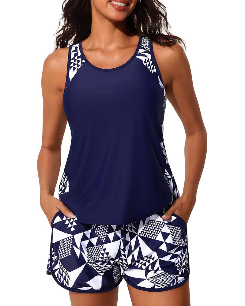 Printed Beach Pocket Bikini Shorts