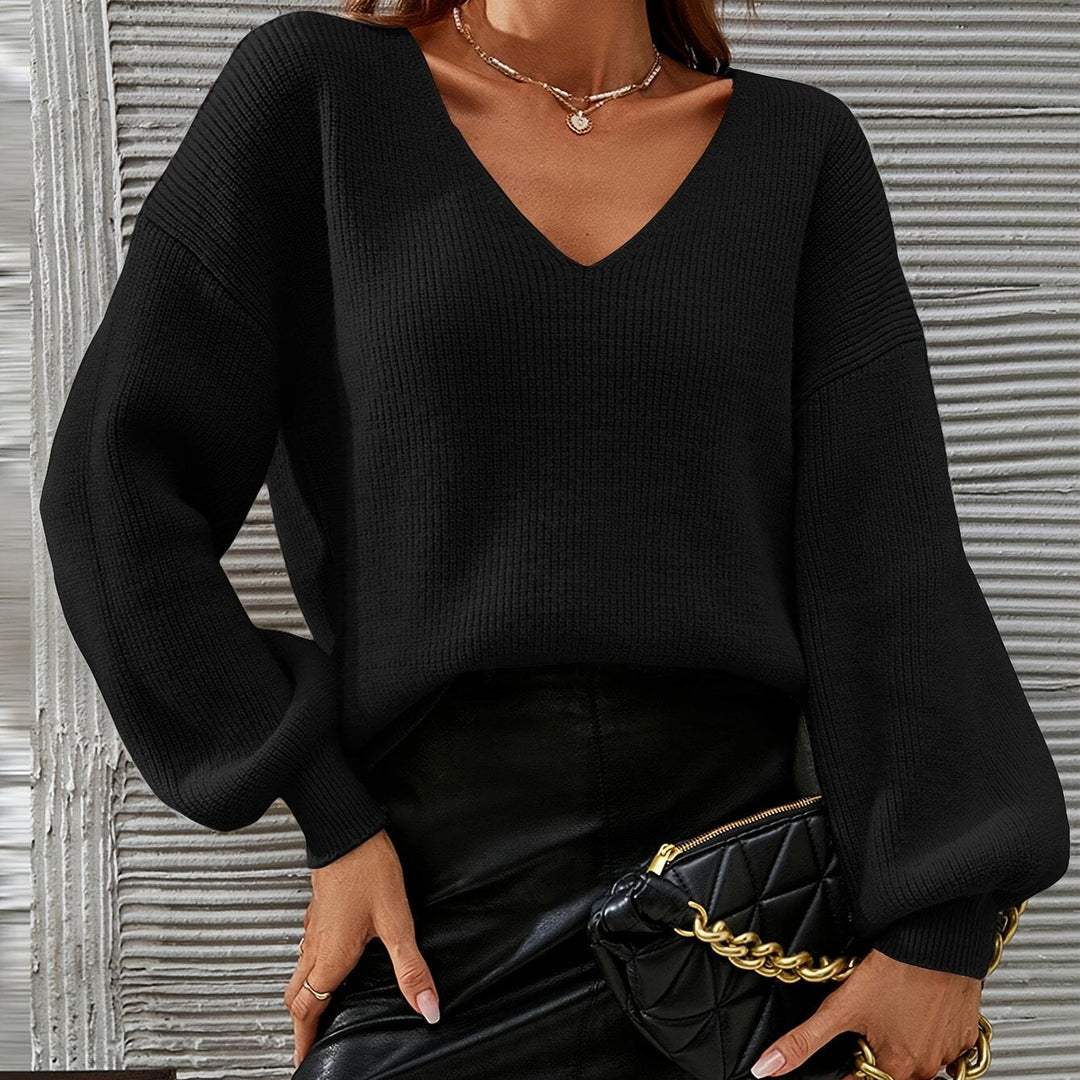 June | Ribbed V-Neck Sweater