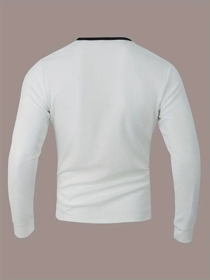 Kyran | Waffle Long Sleeve Henley Shirt
