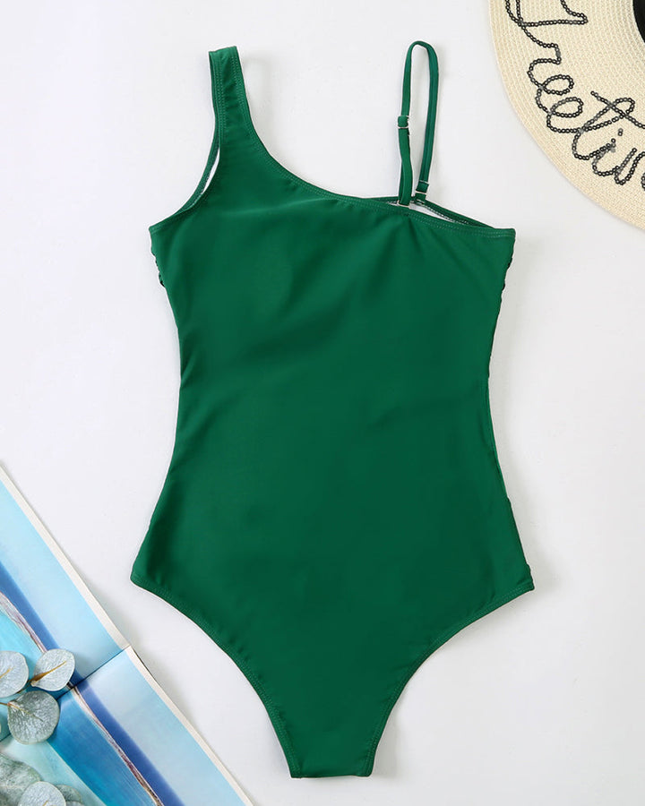 Sexy Cut-Out Shoulder One-Piece Swimsuit