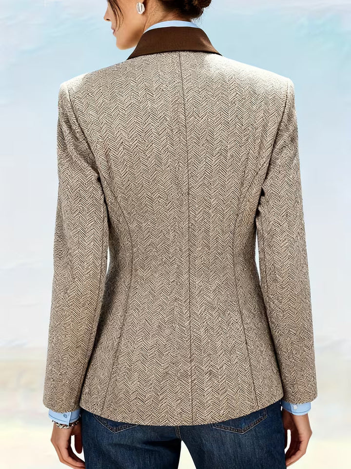 Yessica | Long Sleeve Striped Coat