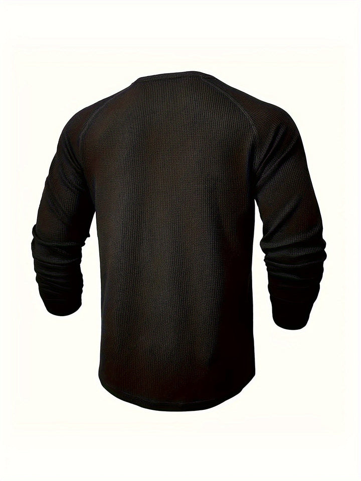 Connor | Classic Button-Neck Long Sleeve Tee