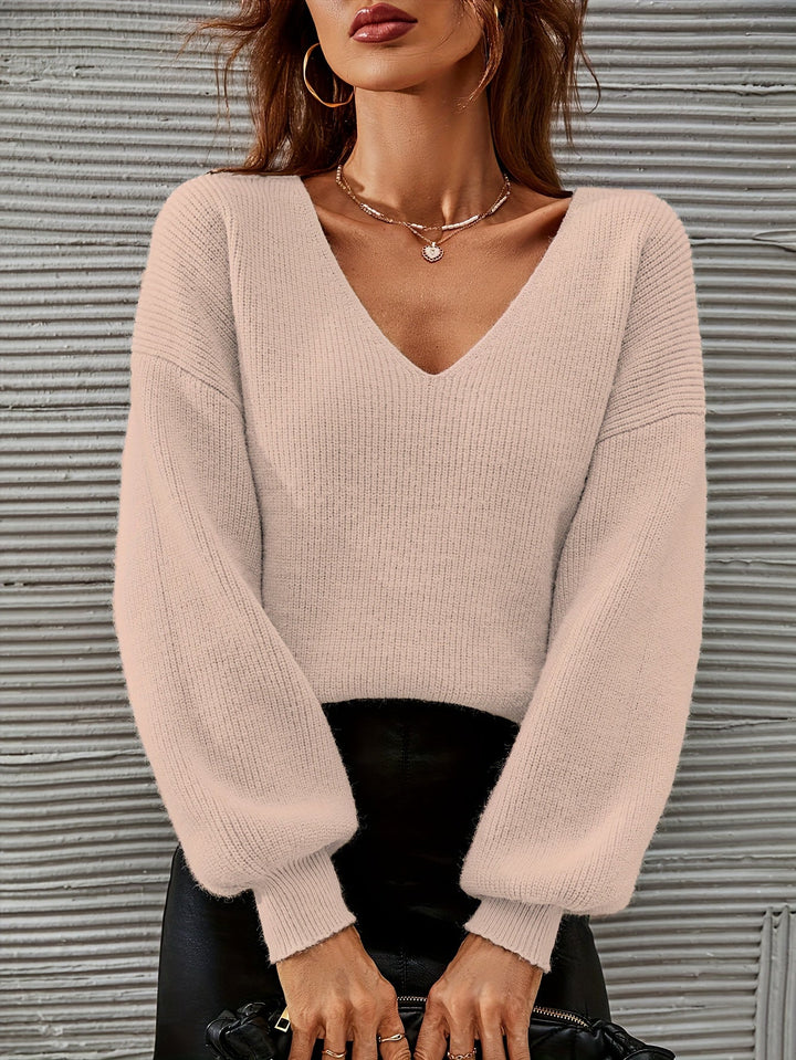 June | Ribbed V-Neck Sweater