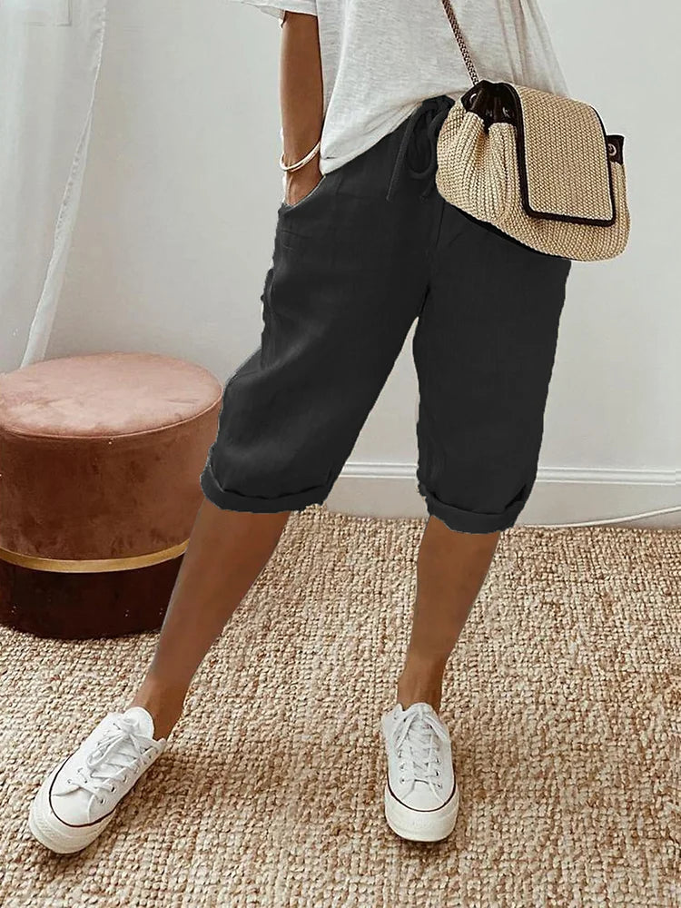 Grace | Light Cotton-Linen Shorts