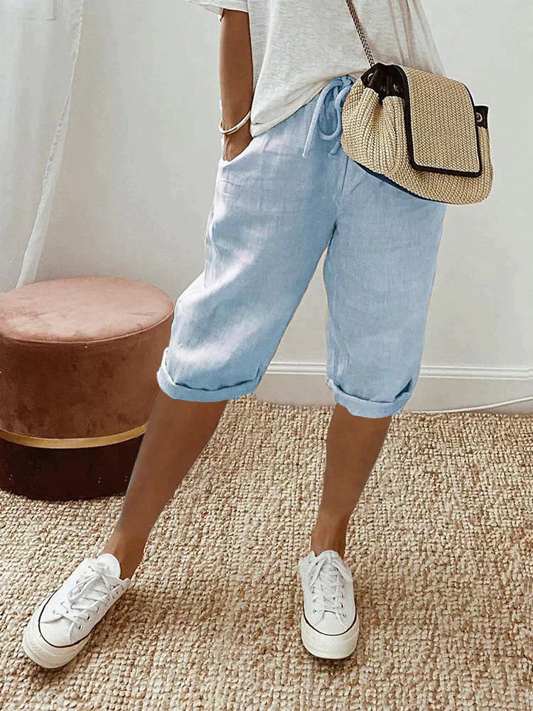 Grace | Light Cotton-Linen Shorts