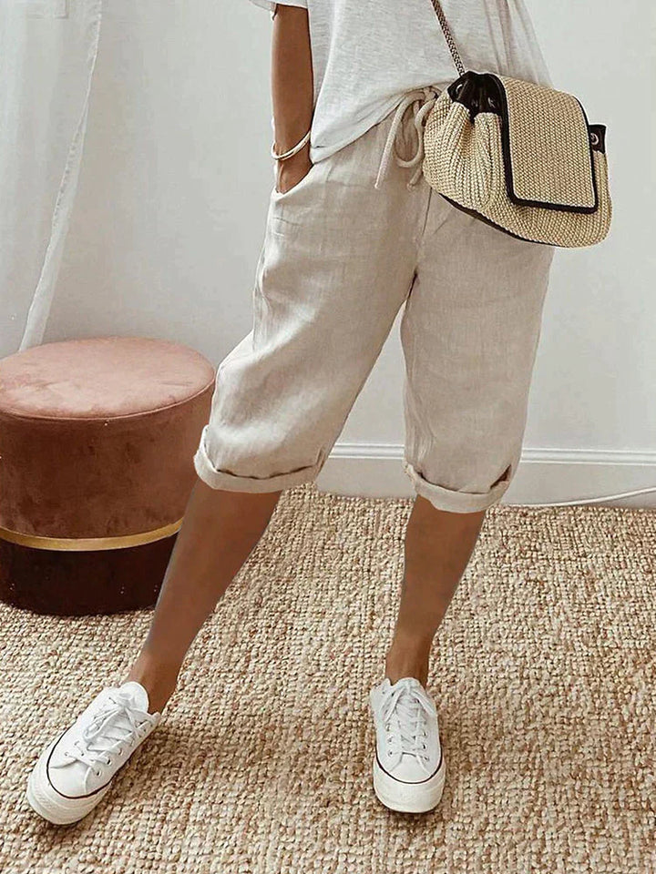 Grace | Light Cotton-Linen Shorts