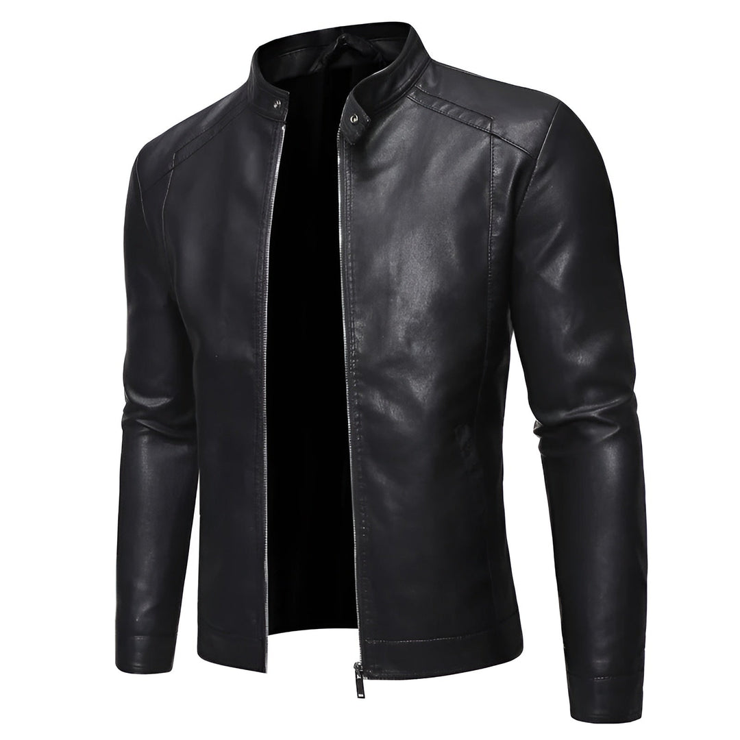 Arthur™ | High Collar Leather Jacket