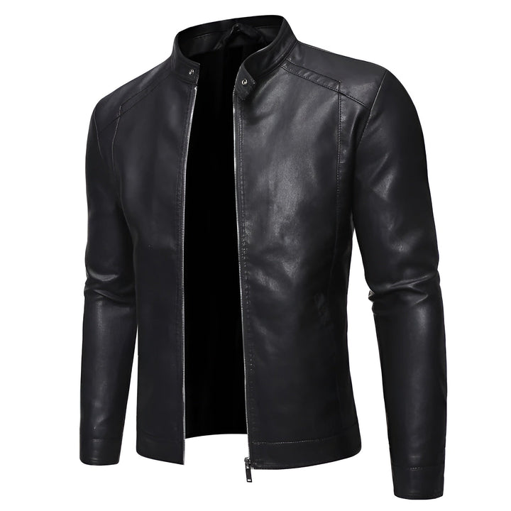 Arthur™ | High Collar Leather Jacket