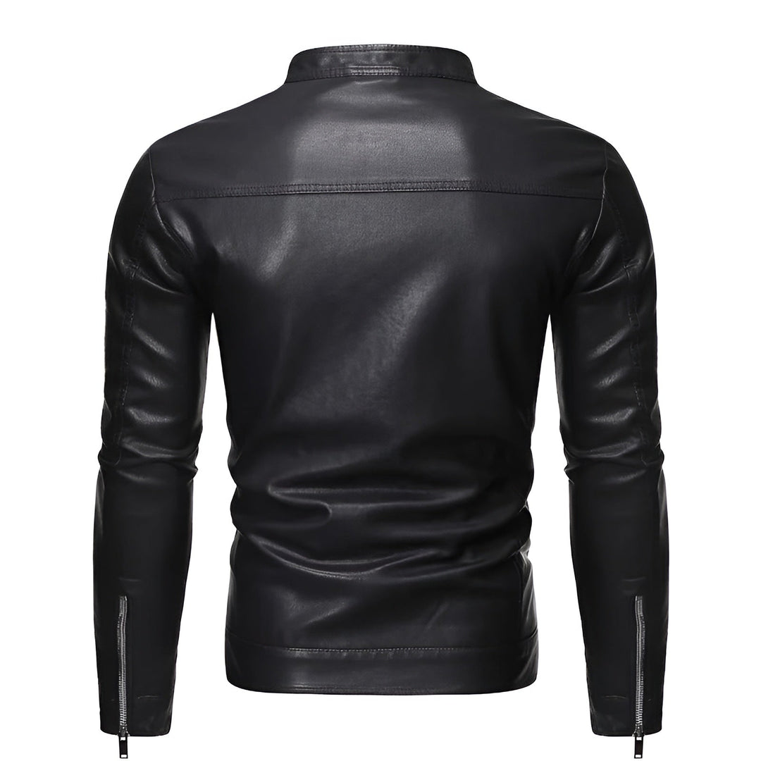 Arthur™ | High Collar Leather Jacket