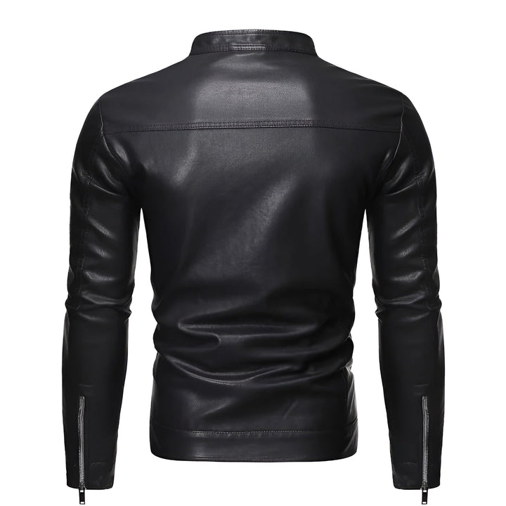 Arthur™ | High Collar Leather Jacket