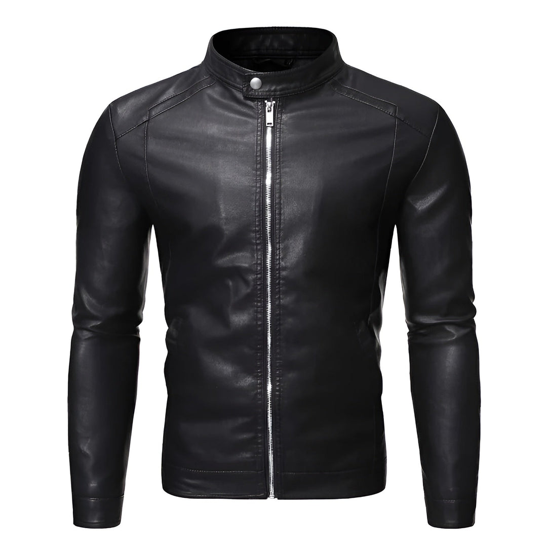 Arthur™ | High Collar Leather Jacket