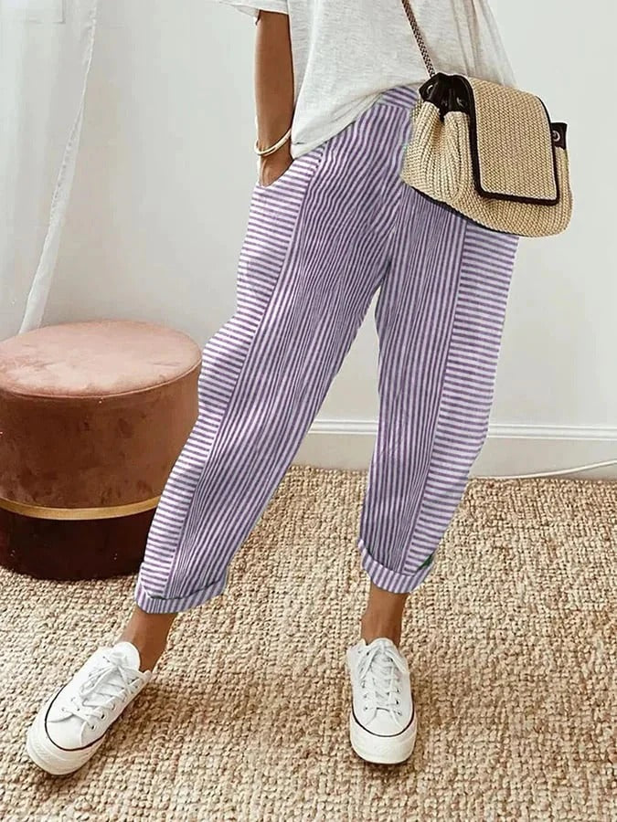Gabriella | Elegant Striped Pants