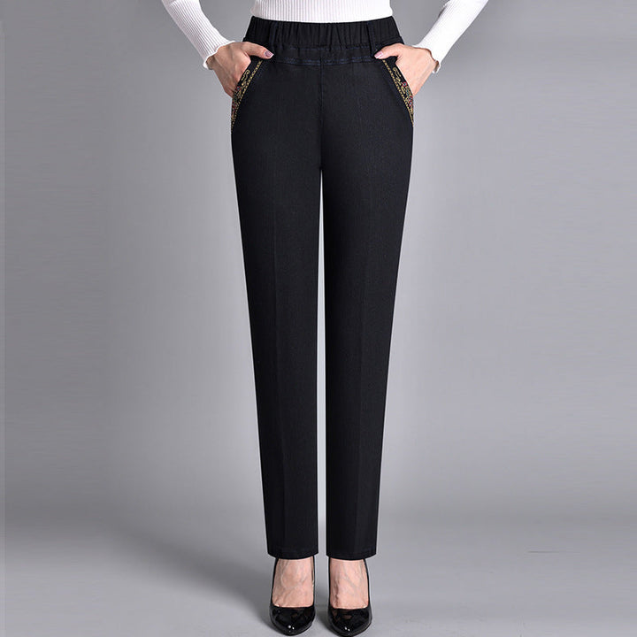 Scarlet | Women's Jeans with Side Pockets and Elastic Waist