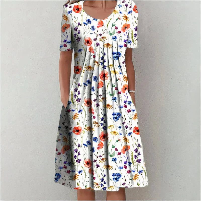 Audra | Casual Floral Midi Dress