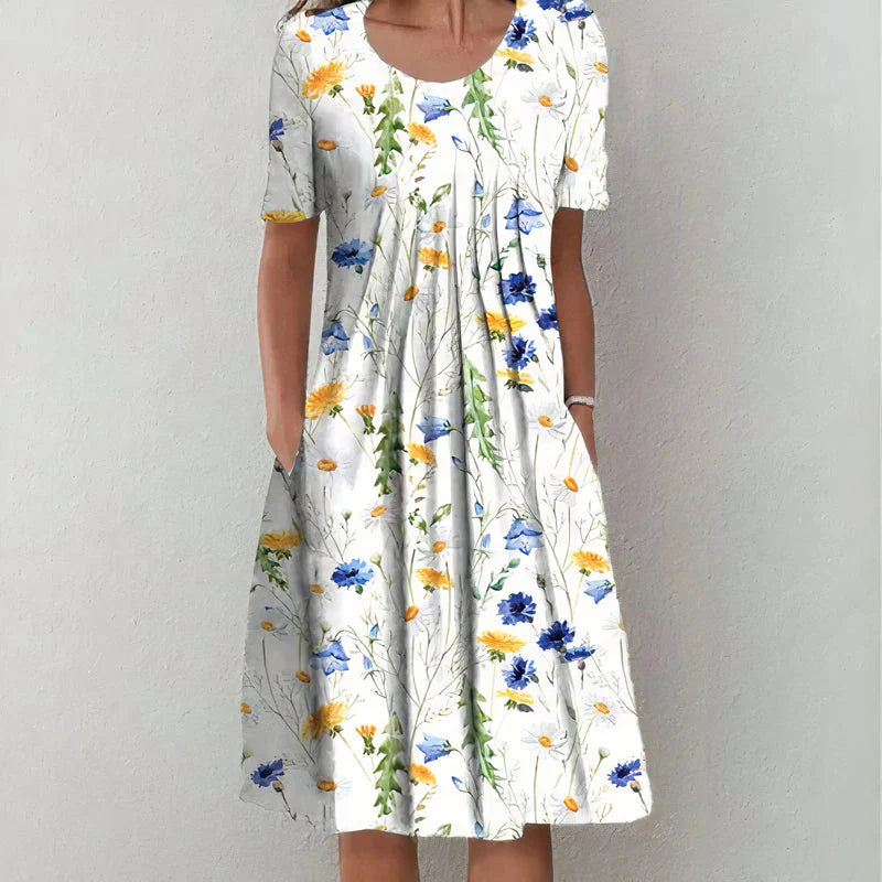 Audra | Casual Floral Midi Dress