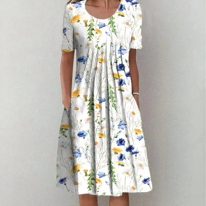 Audra | Casual Floral Midi Dress
