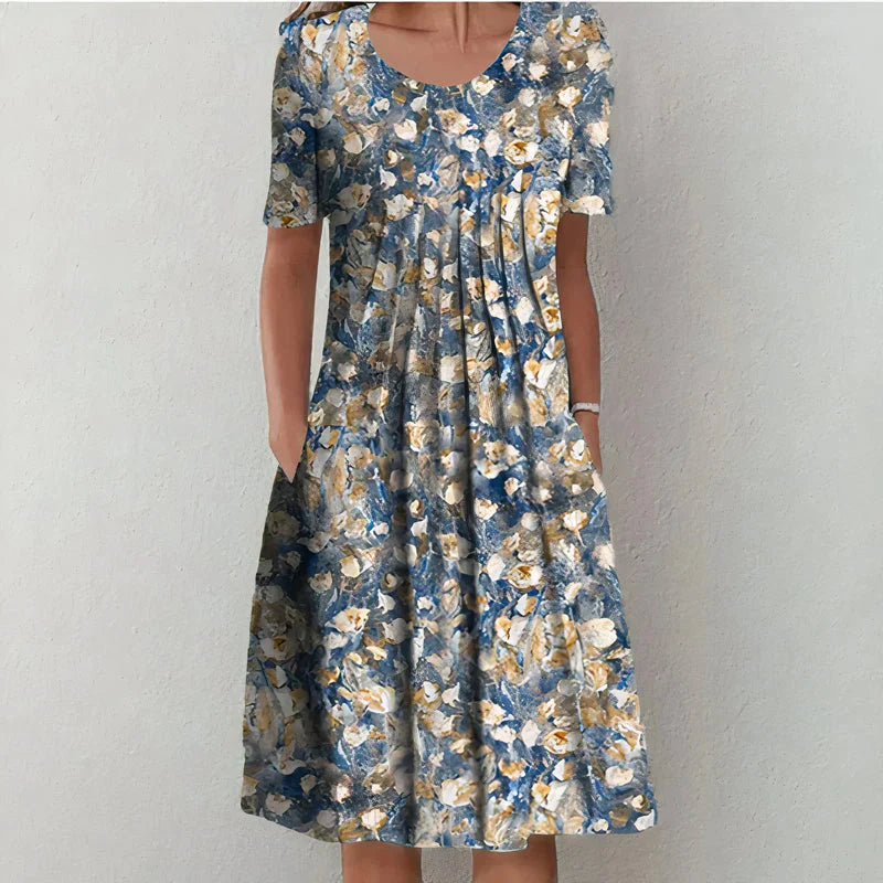 Audra | Casual Floral Midi Dress